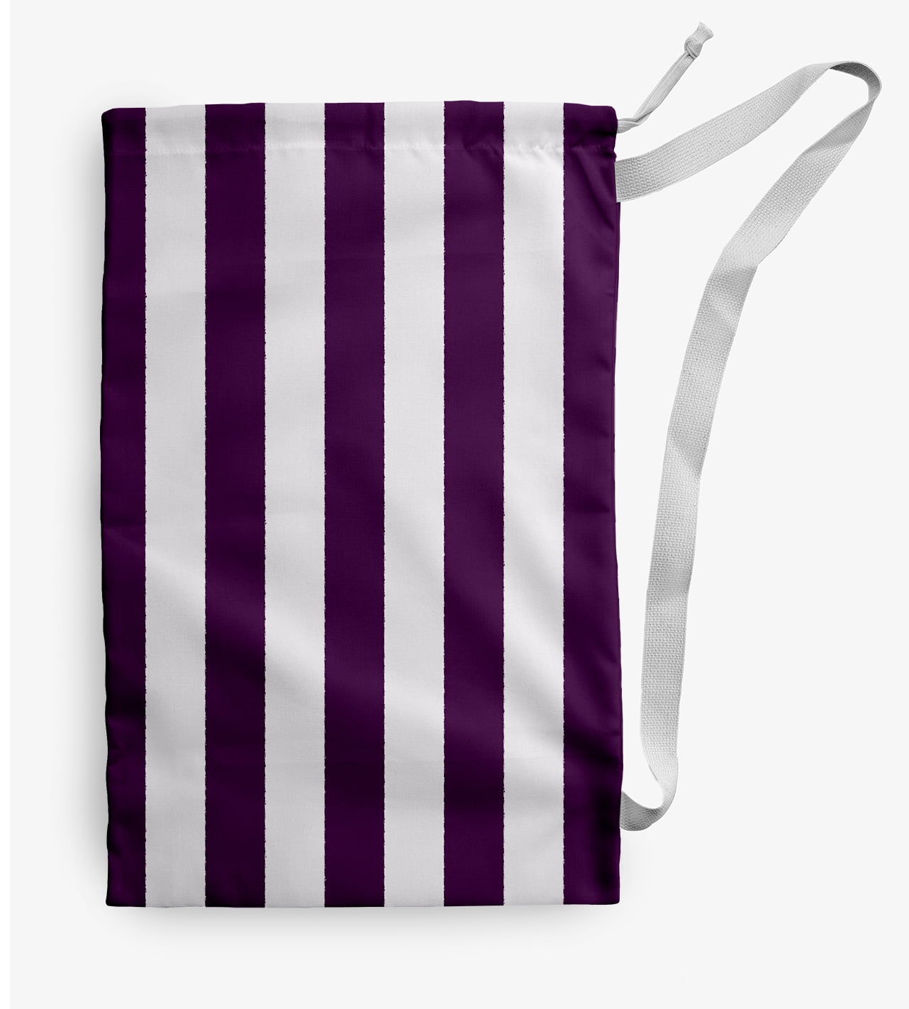 Simply Daisy Stripe 18 x 29 in Purple Laundry Bag