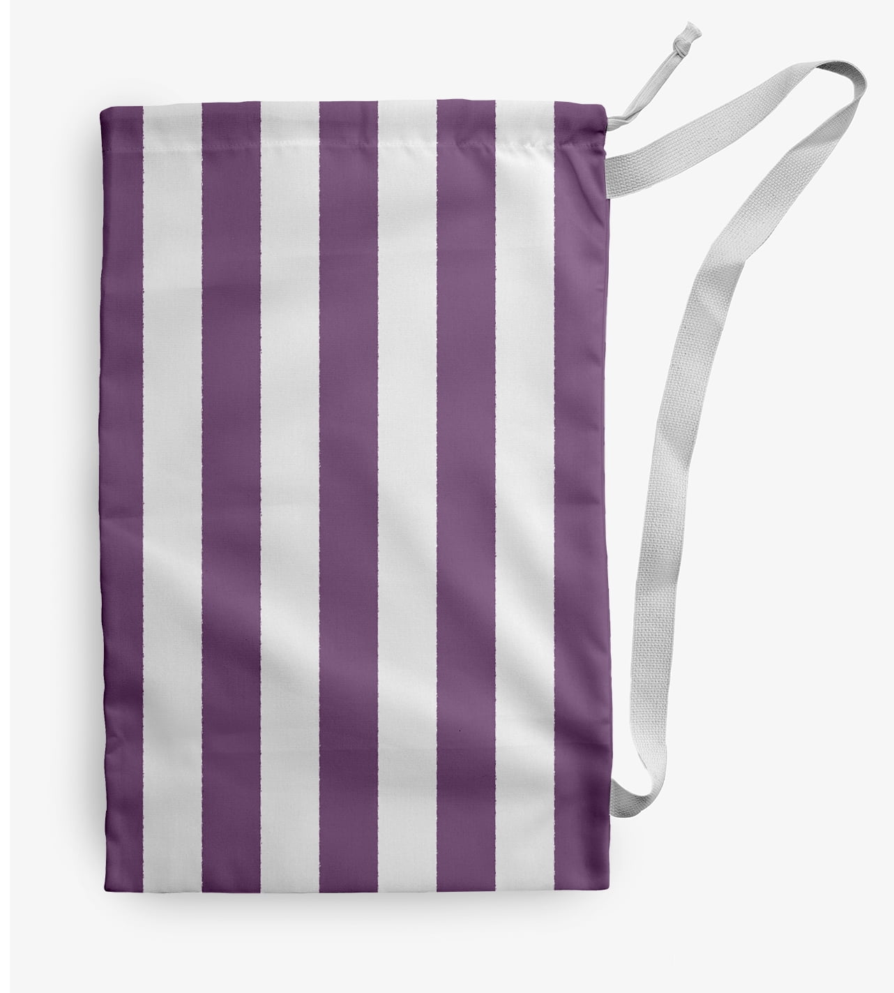 Simply Daisy Stripe 28 x 36 in Lavender Laundry Bag