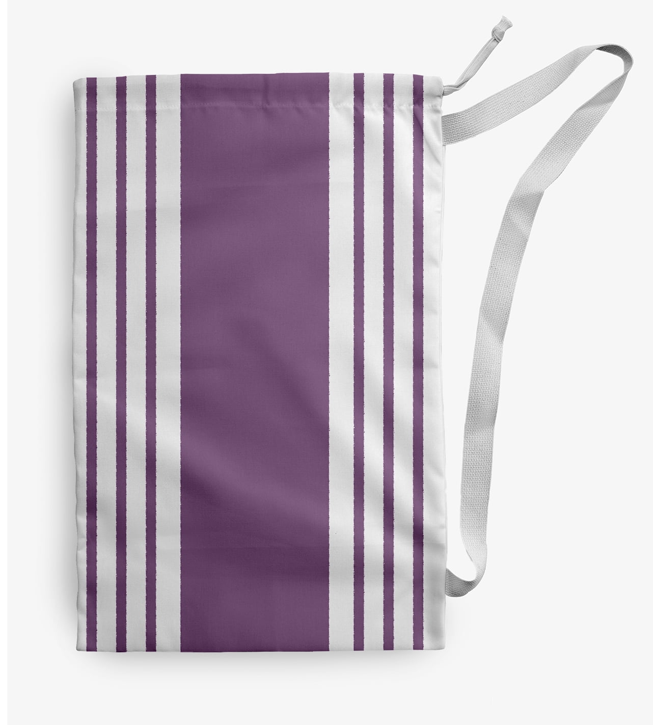 Simply Daisy Stripe 28 x 36 in Lavender Laundry Bag