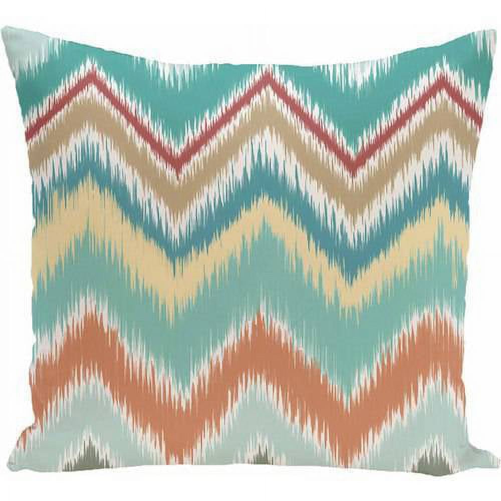 Simply Daisy Stripe Print Decorative Pillow, 16" x 16", Green