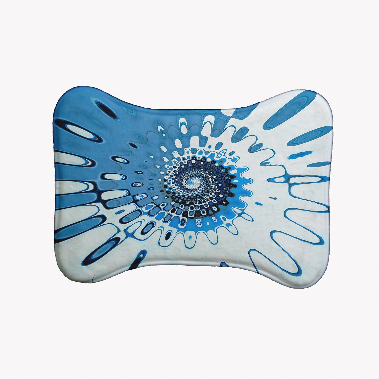 Simply Daisy Summer Spiral Bone Shape Pet Feeding Mat for Dogs