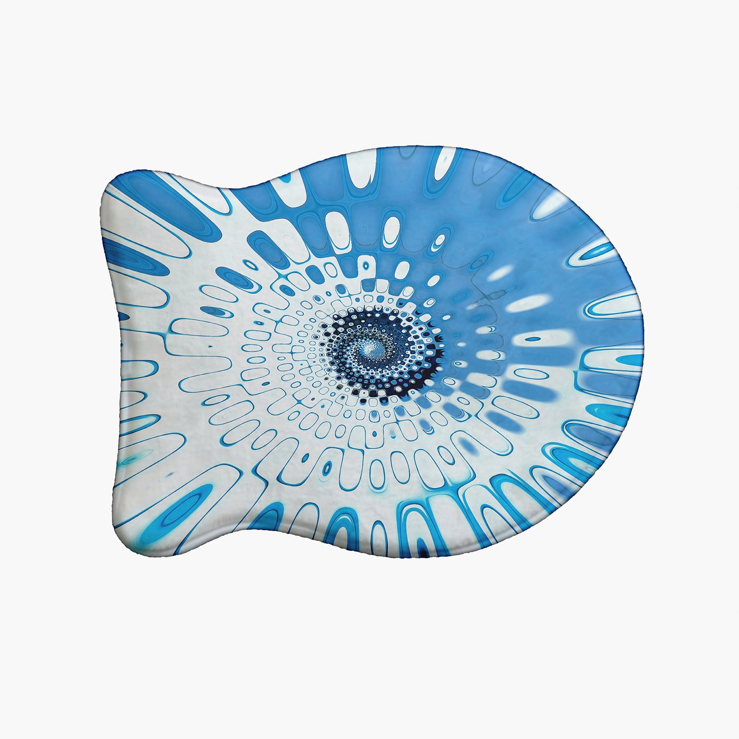 Simply Daisy Summer Spiral Fish Shape Pet Feeding Mat for Cats