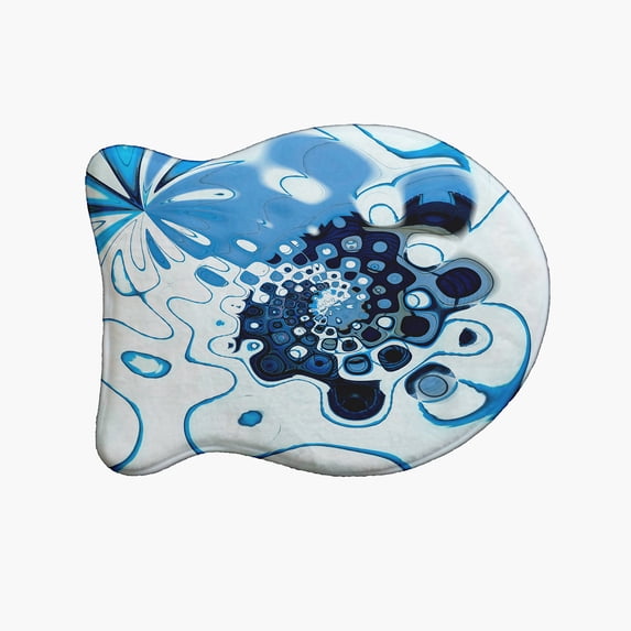 Simply Daisy Summer Splash Fish Shape Pet Feeding Mat for Cats