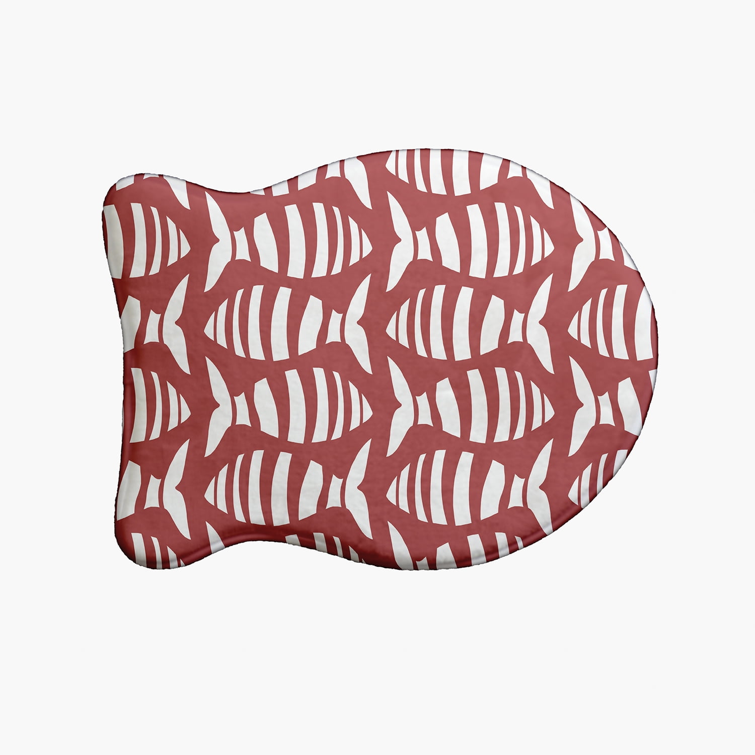 Simply Daisy Swimming School Fish Shape Pet Feeding Mat for Cats