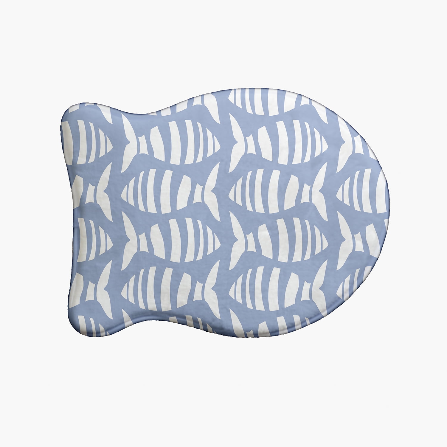 Simply Daisy Swimming School Fish Shape Pet Feeding Mat for Cats