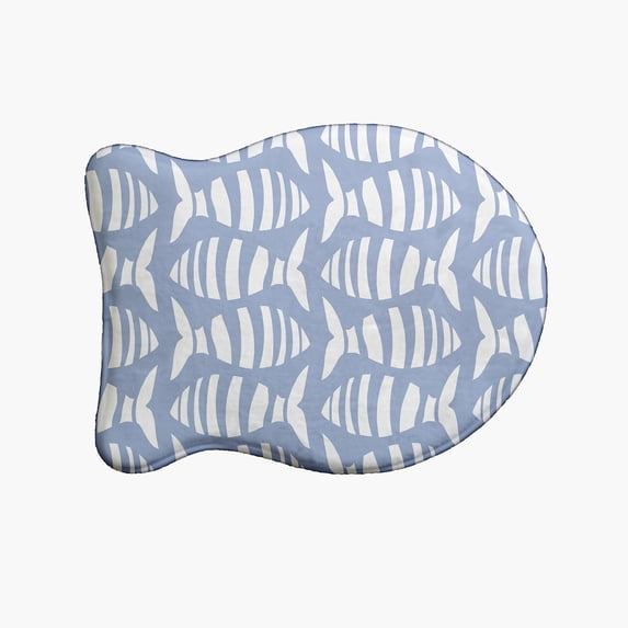 Simply Daisy Swimming School Fish Shape Pet Feeding Mat for Cats