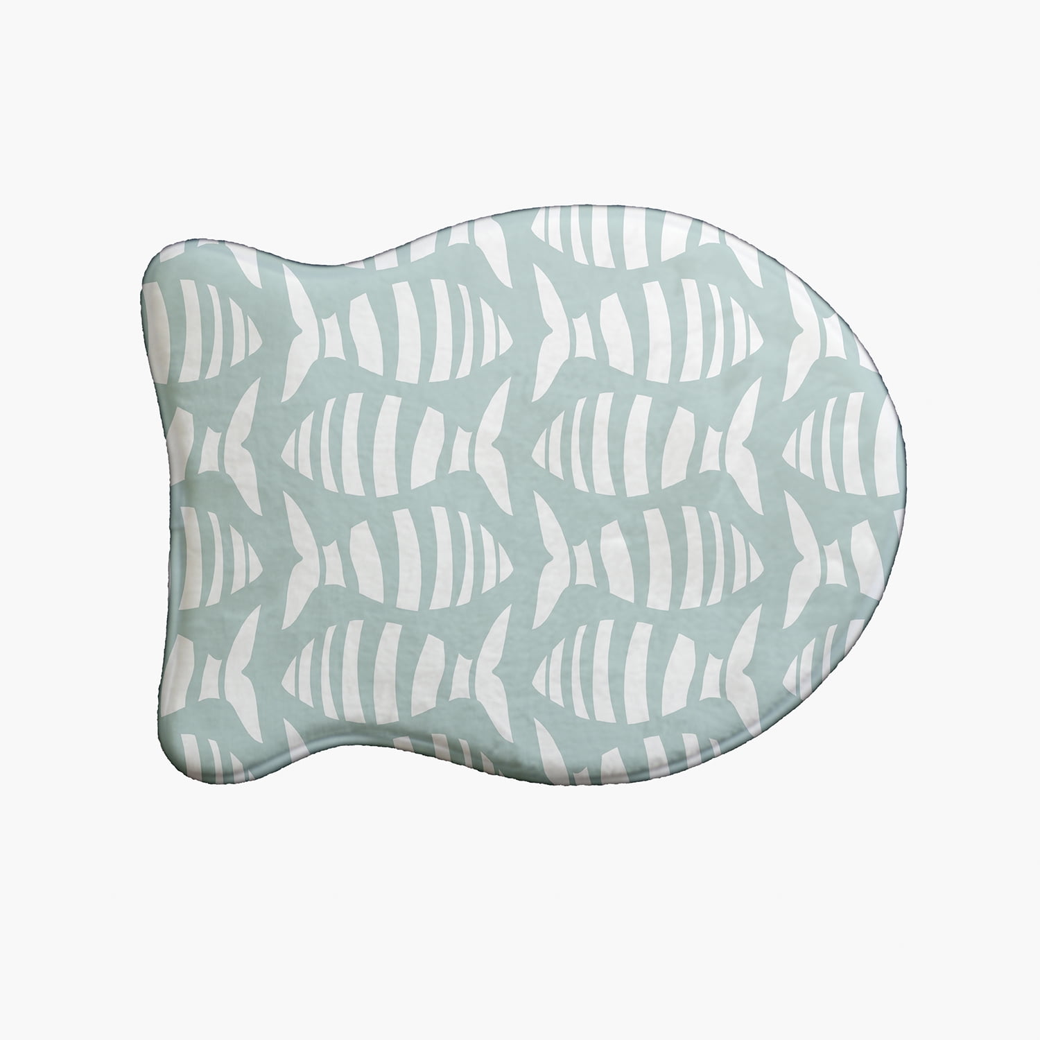 Simply Daisy Swimming School Fish Shape Pet Feeding Mat for Cats