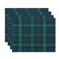 thumbnail image 1 of Simply Daisy Tartan Plaid 18 x 14 Inch Navy Blue Holiday Print Placemat (Set of 4), 1 of 2