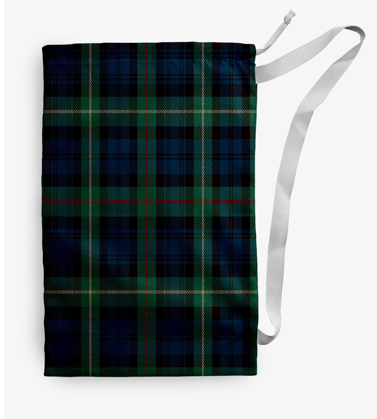 Blue Tartan Plaid Laundry Basket