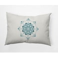 thumbnail image 1 of Simply Daisy Teal Colored Snowflake Star Winter Soft Spun Polyester Decorative Throw Pillow, 14" x 20", 1 of 3