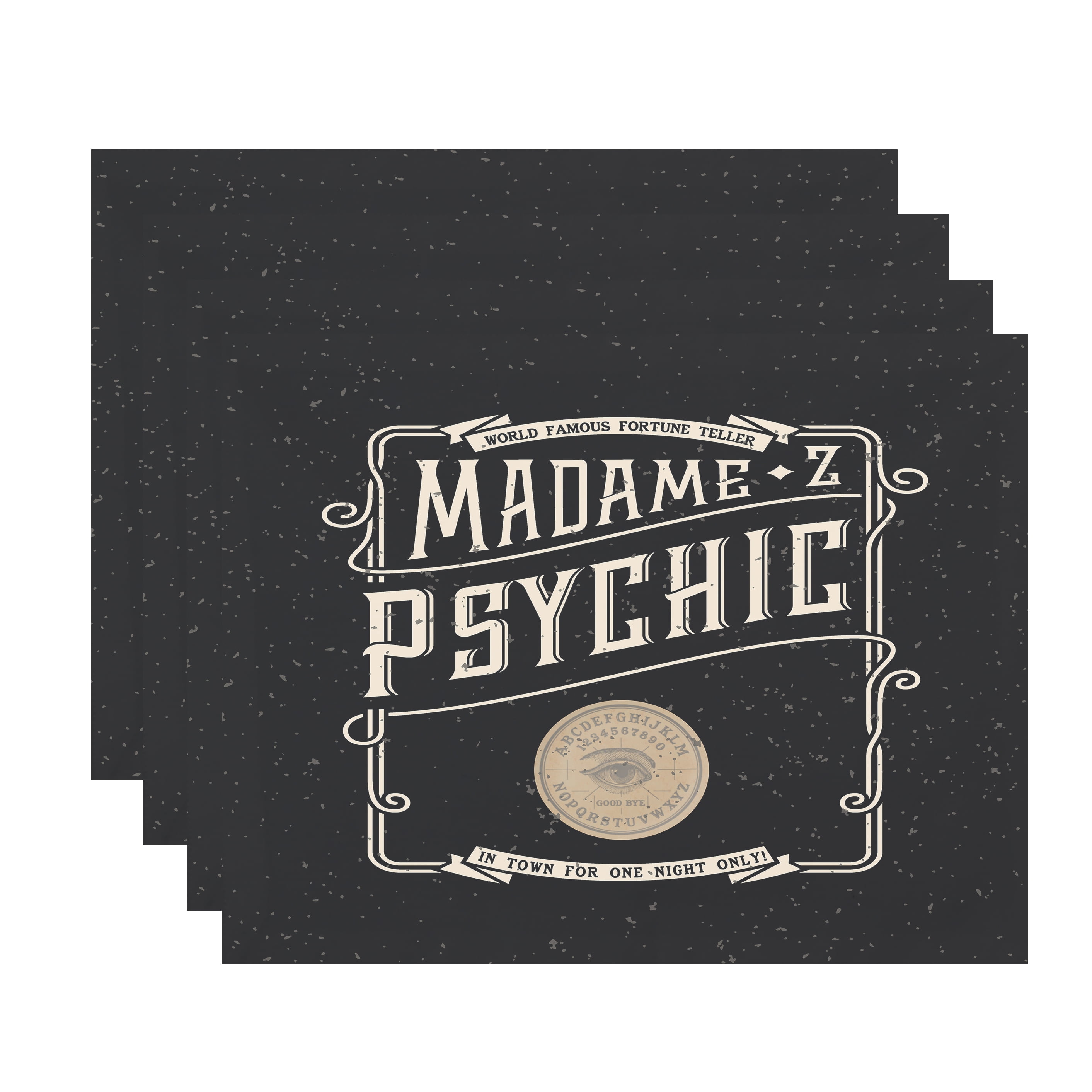 Simply Daisy The Psychic Eye 18x14 Inch Cream Halloween Print Placemat (Set of 4)