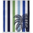 thumbnail image 1 of Simply Daisy Thin Stripe Palm Fleece Throw Blanket, Green, Small Throw, 1 of 4