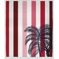 thumbnail image 1 of Simply Daisy Thin Stripe Palm Fleece Throw Blanket, Red, Standard Throw, 1 of 4