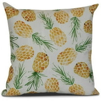 Simply Daisy, Tossed Pineapples, Geometric Print Outdoor Pillow