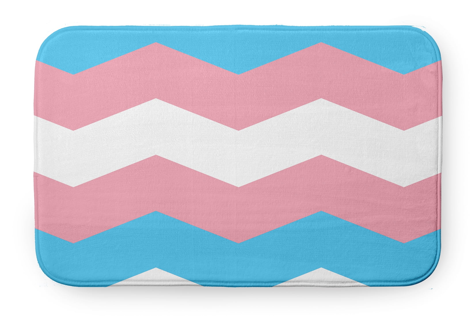 Simply Daisy Transgender Chevron Flag Plush Microfiber Foam BathMat