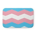 thumbnail image 1 of Simply Daisy Transgender Chevron Flag Plush Microfiber Foam BathMat, 1 of 3
