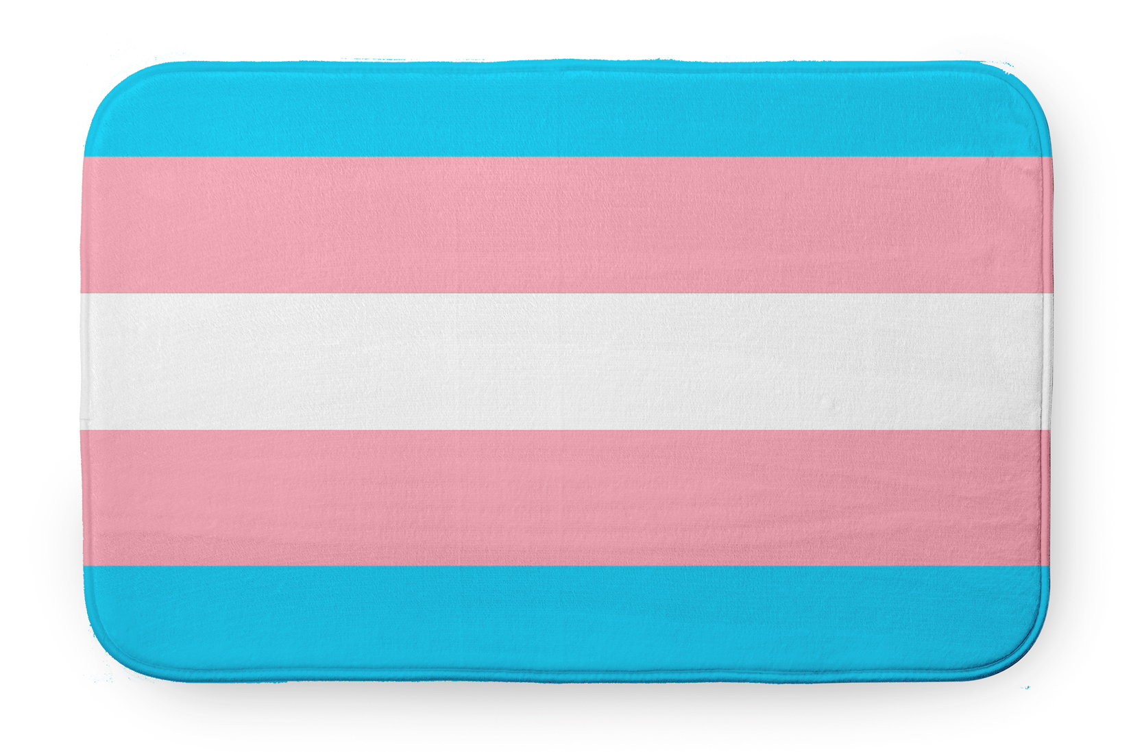 Simply Daisy Transgender Flag Plush Microfiber Foam BathMat