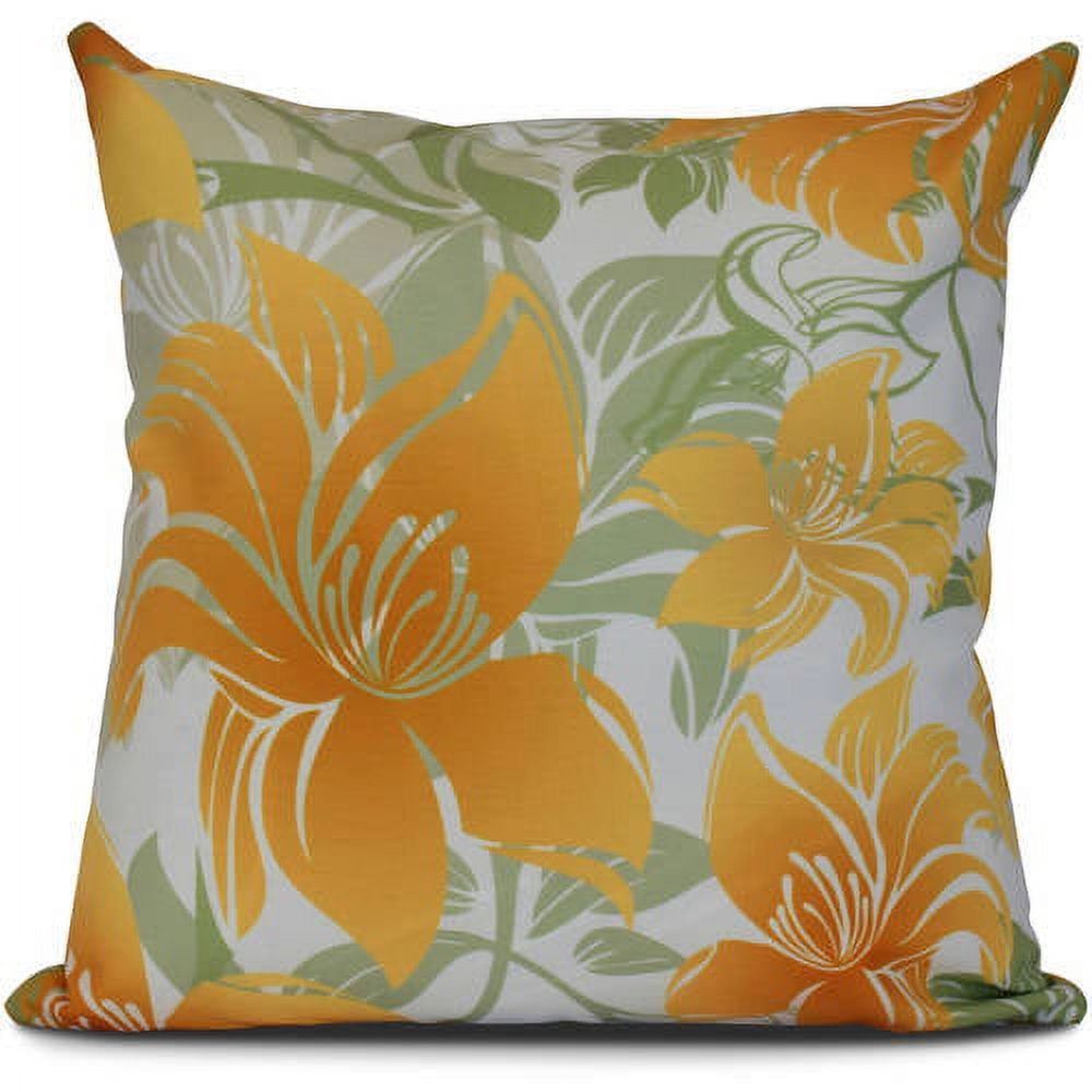 Simply Daisy, Tree Mallow, Floral Print Outdoor Pillow