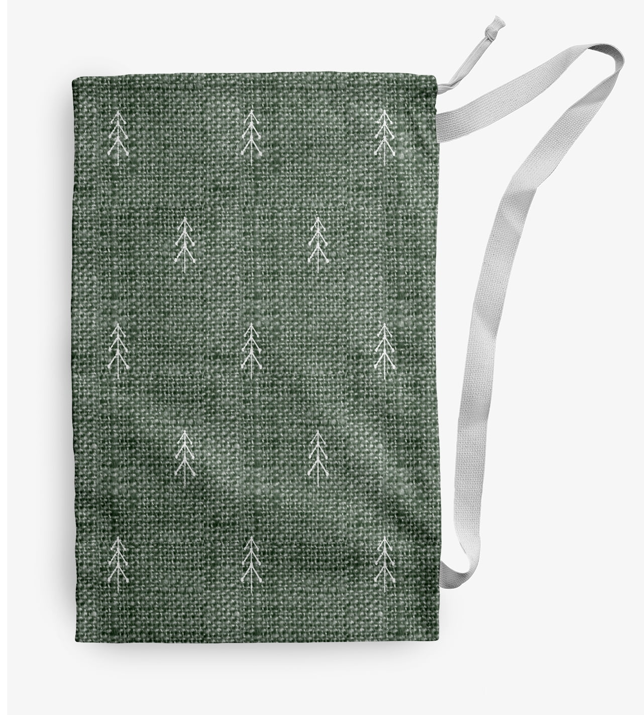 Simply Daisy Tree Pattern 18 x 29 in Green Laundry Bag