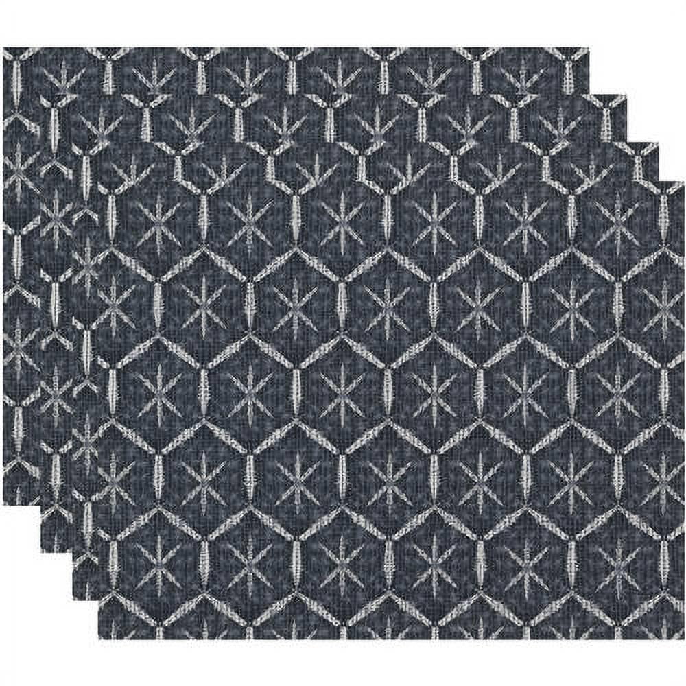 Simply Daisy Tufted Geometric Print Placemat, Set of 4