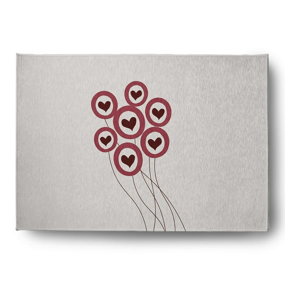 Simply Daisy Valentines Day Graphic Prints Area Rug, 5' x 7'