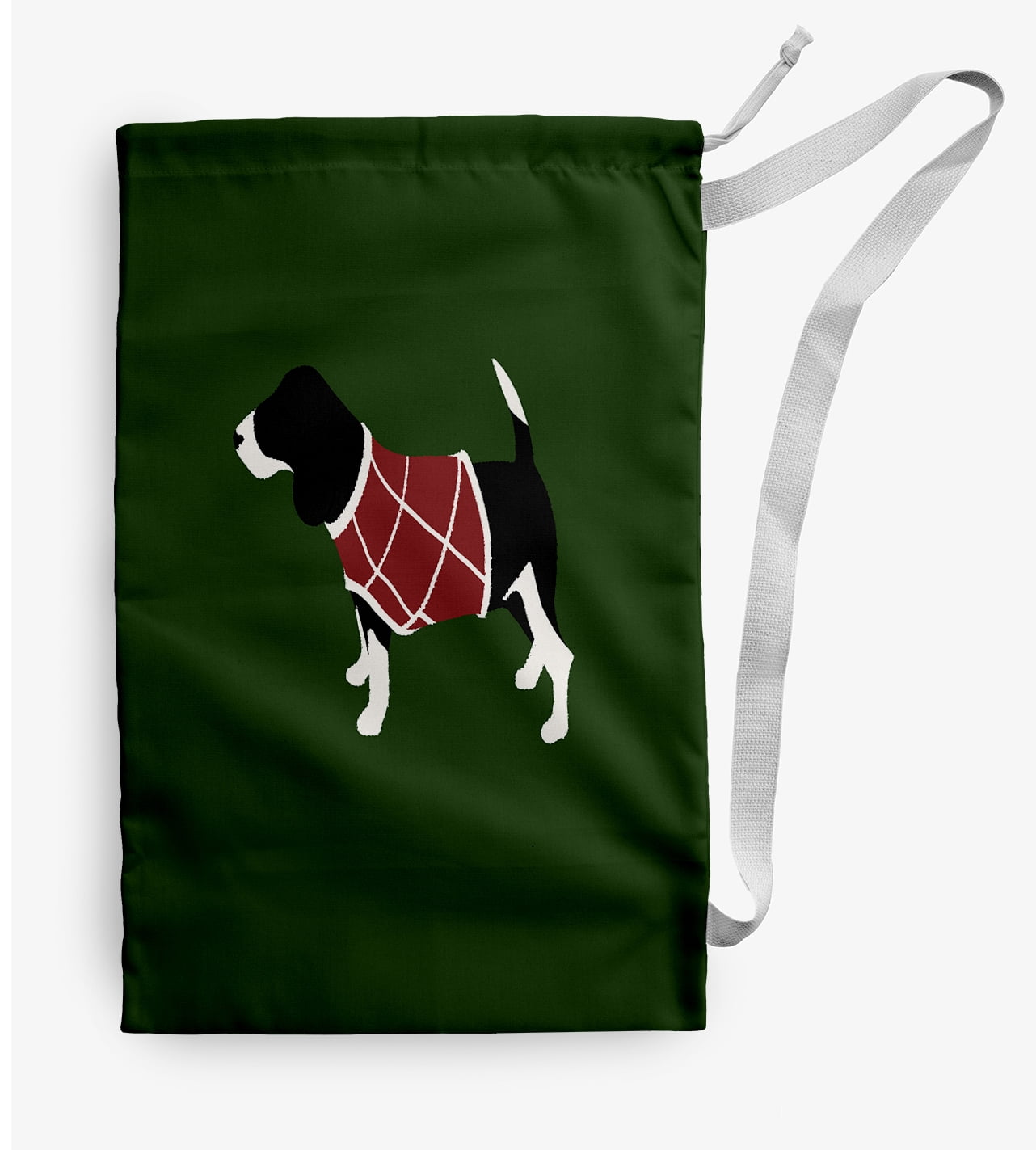 Simply Daisy Warmest Wishes Doggie 18 x 29 in Green Laundry Bag