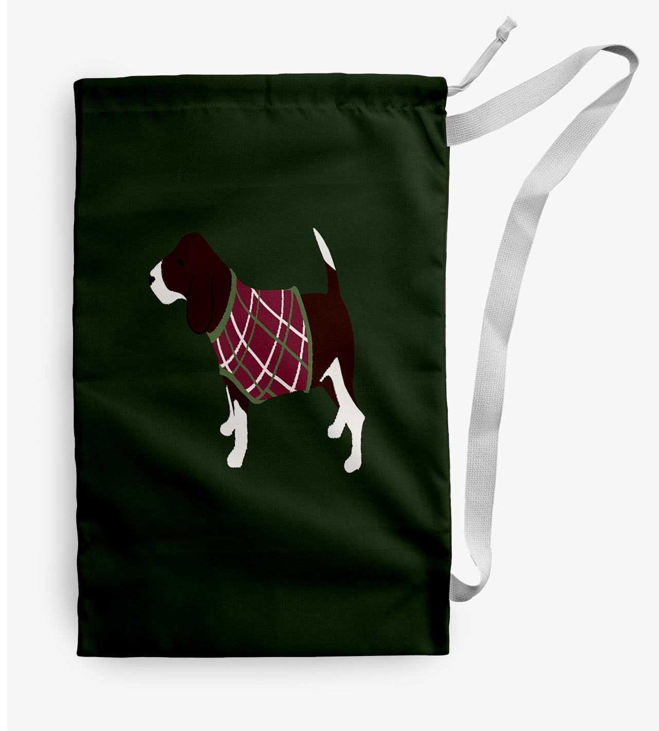 Simply Daisy Warmest Wishes Doggie 28 x 36 in Green Laundry Bag