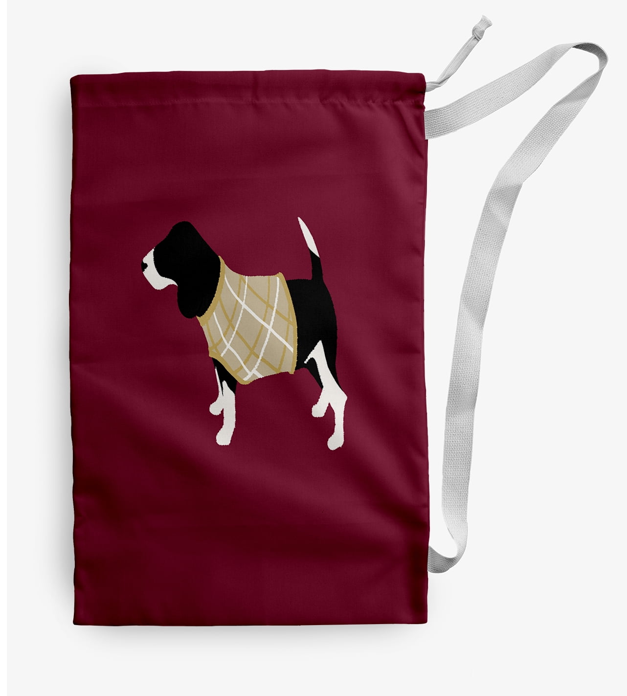 Simply Daisy Warmest Wishes Doggie 28 x 36 in Red Laundry Bag
