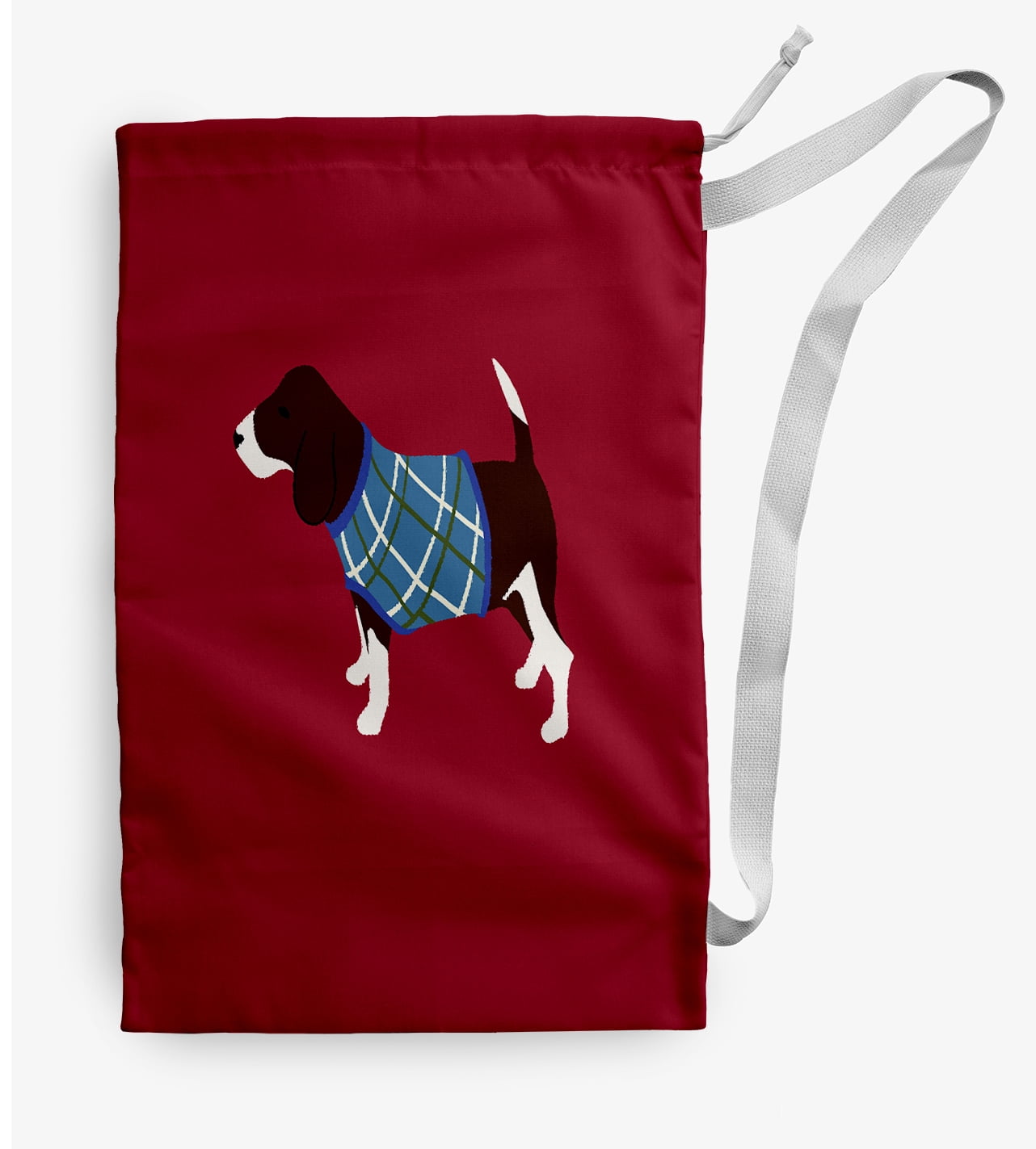 Simply Daisy Warmest Wishes Doggie 28 x 36 in Red Laundry Bag