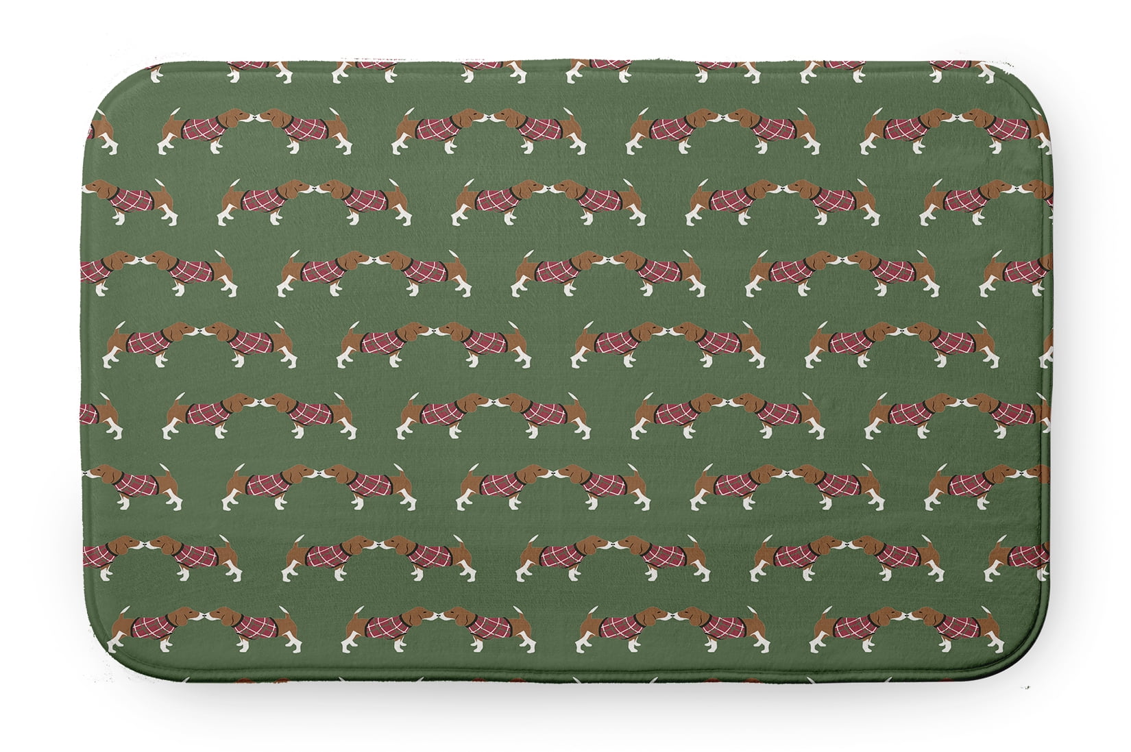 Simply Daisy Warmest Wishes Kissing Doggies Pet Feeding Mat for Dogs and Cats