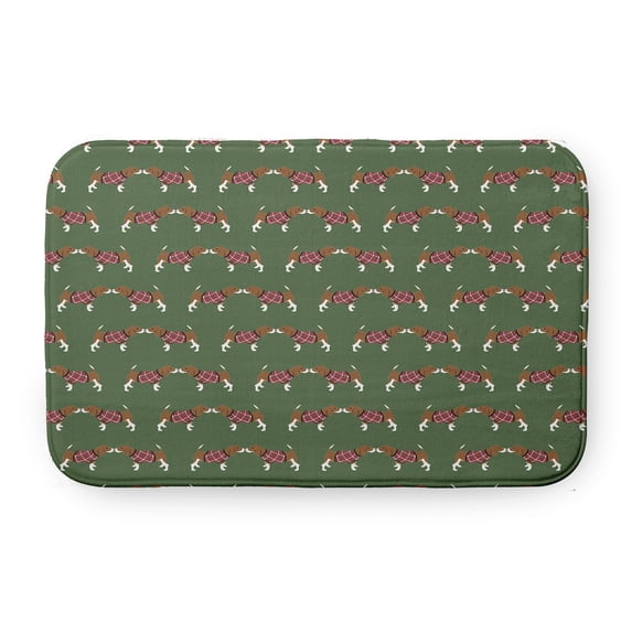Simply Daisy Warmest Wishes Kissing Doggies Pet Feeding Mat for Dogs and Cats