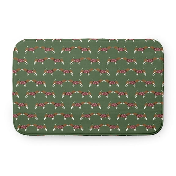 Simply Daisy Warmest Wishes Kissing Doggies Pet Feeding Mat for Dogs and Cats