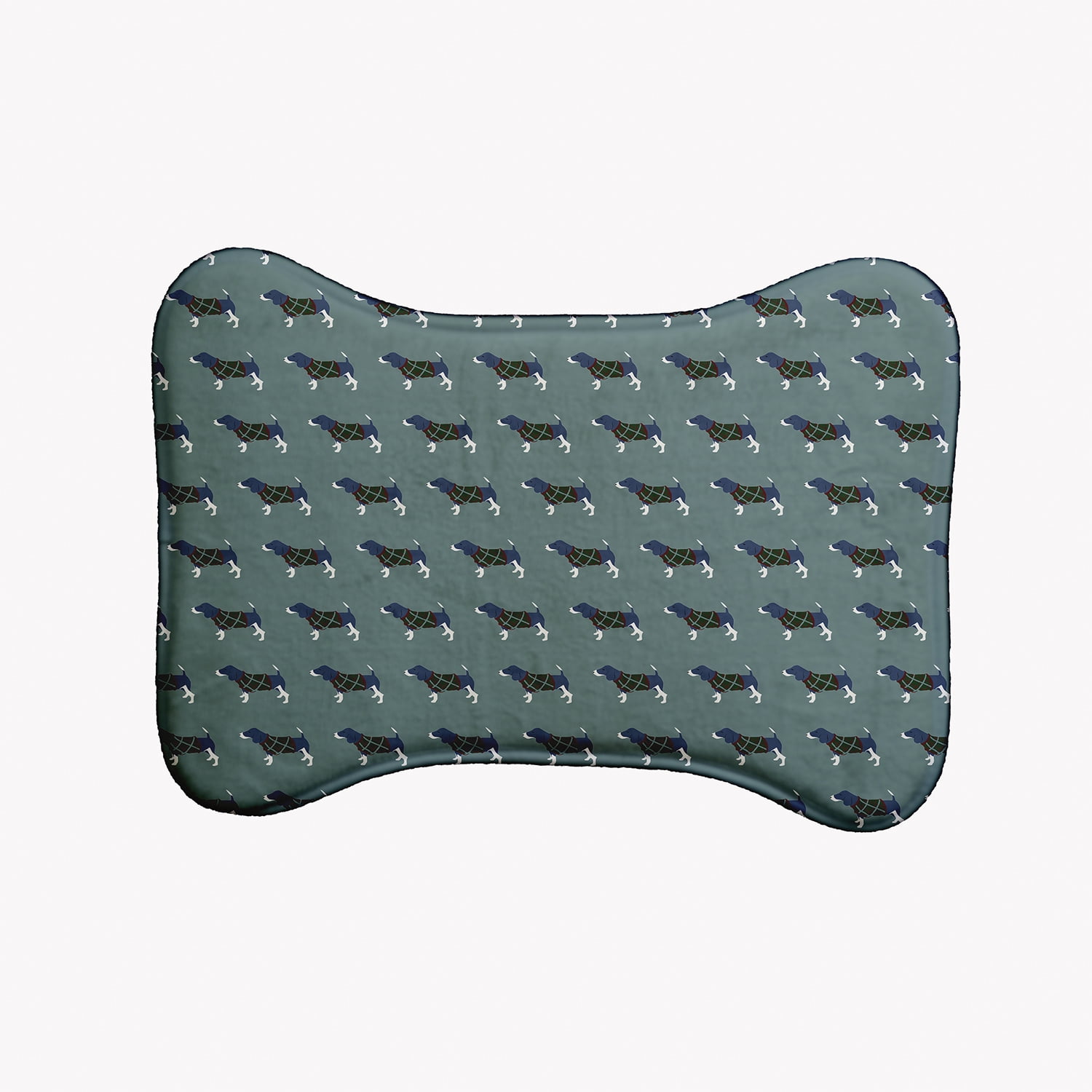 Simply Daisy Warrmest Wishes Doggie Pattern Bone Shape Pet Feeding Mat for Dogs
