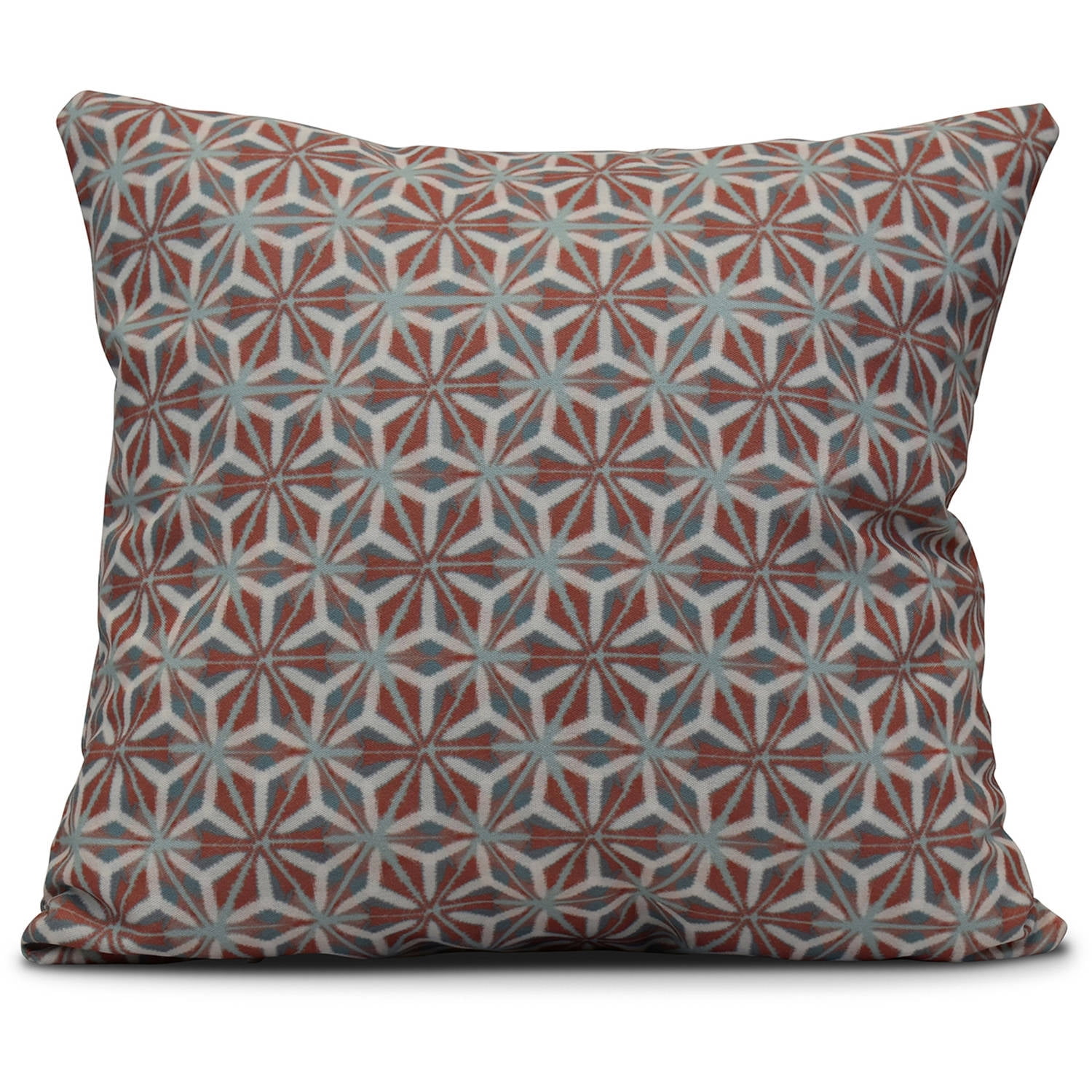 Simply Daisy Water Mosaic Geometric Print Outdoor Pillow