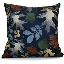Simply Daisy Watercolor Leaves Floral Print Outdoor Pillow