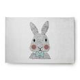thumbnail image 1 of Simply Daisy Wave Top Blue Bow-tie Bunny Easter Area Rug, 4' x 6', 1 of 2