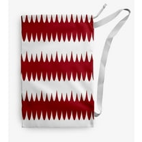 Simply Daisy Wavy Stripe 18 x 29 in Red Laundry Bag