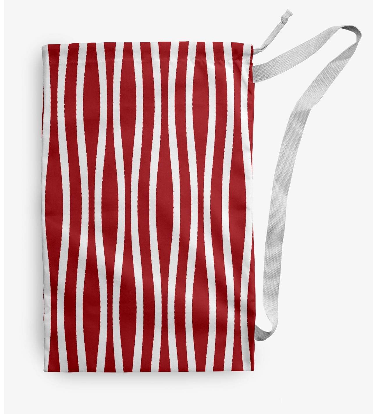 Simply Daisy Wavy Stripe 28 x 36 in Orange Laundry Bag