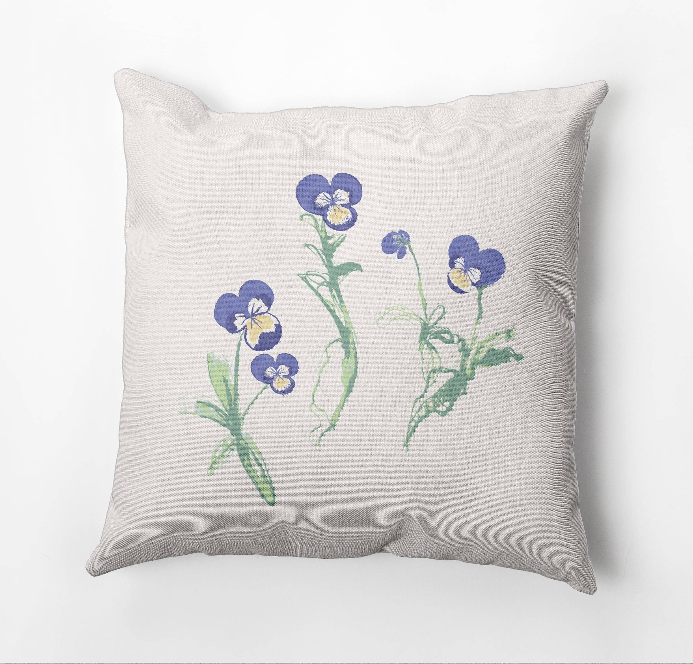 Simply Daisy What a Pansy Outdoor Pillow, Purple/White, 14 in x 20 in