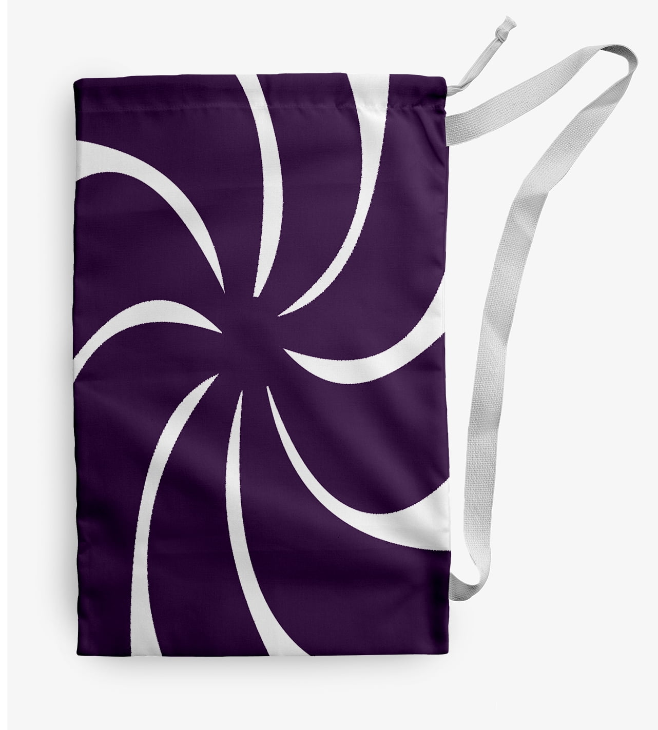 Simply Daisy Whirl of The Season Geometric 18 x 29 in Purple Laundry Bag
