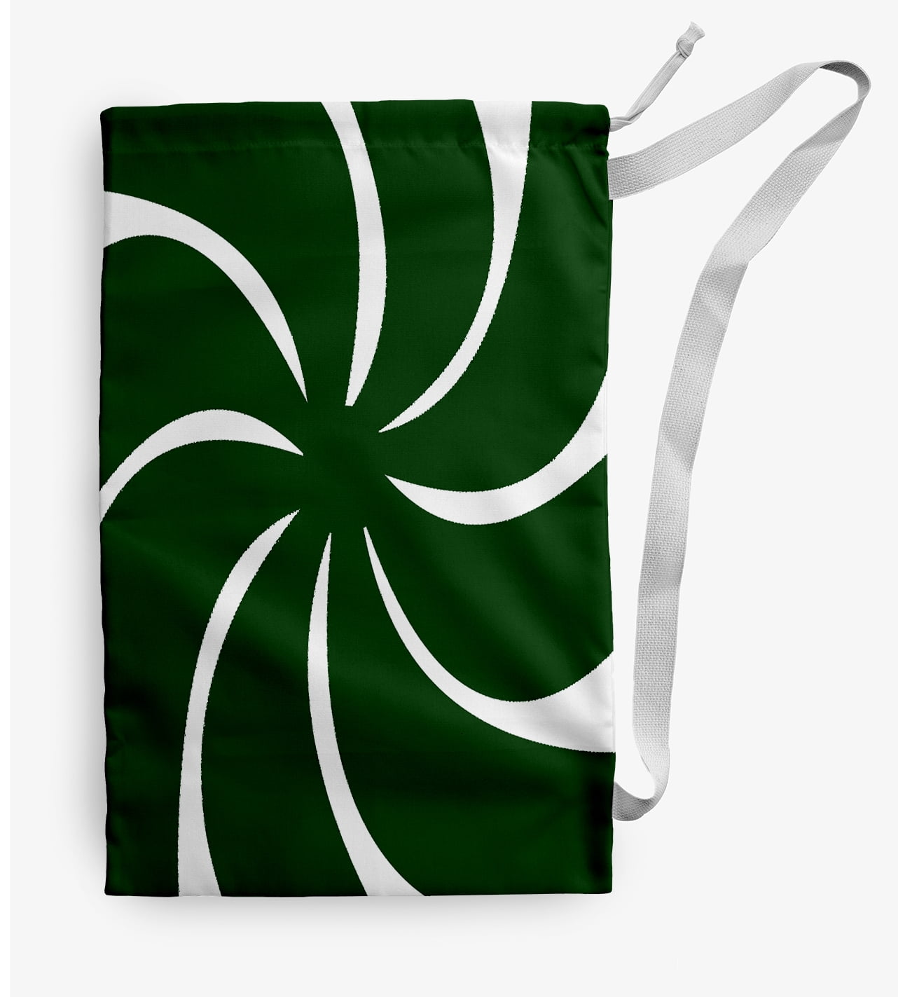 Simply Daisy Whirl of The Season Geometric 28 x 36 in Green Laundry Bag
