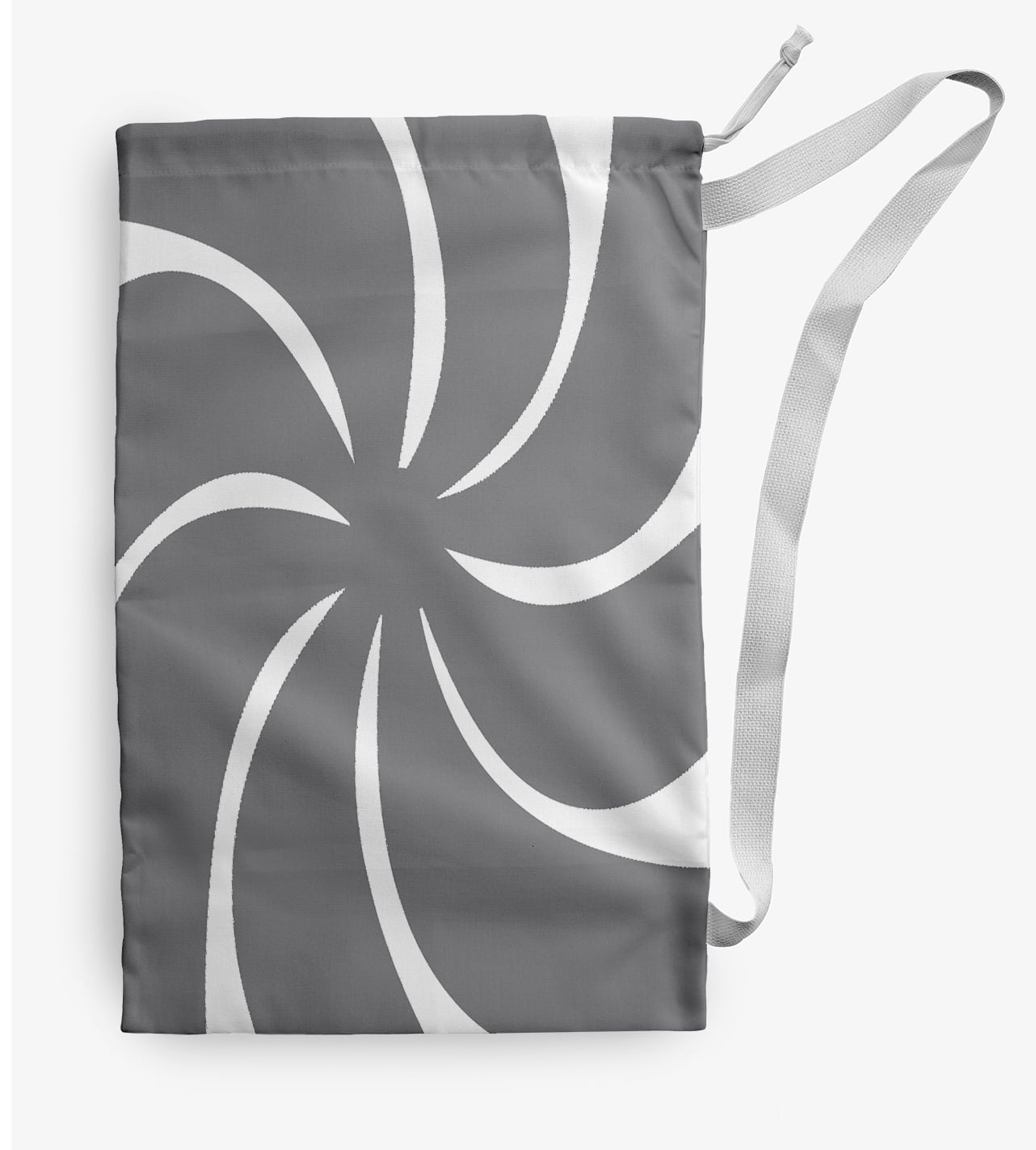 Simply Daisy Whirl of The Season Geometric 28 x 36 in Grey Laundry Bag
