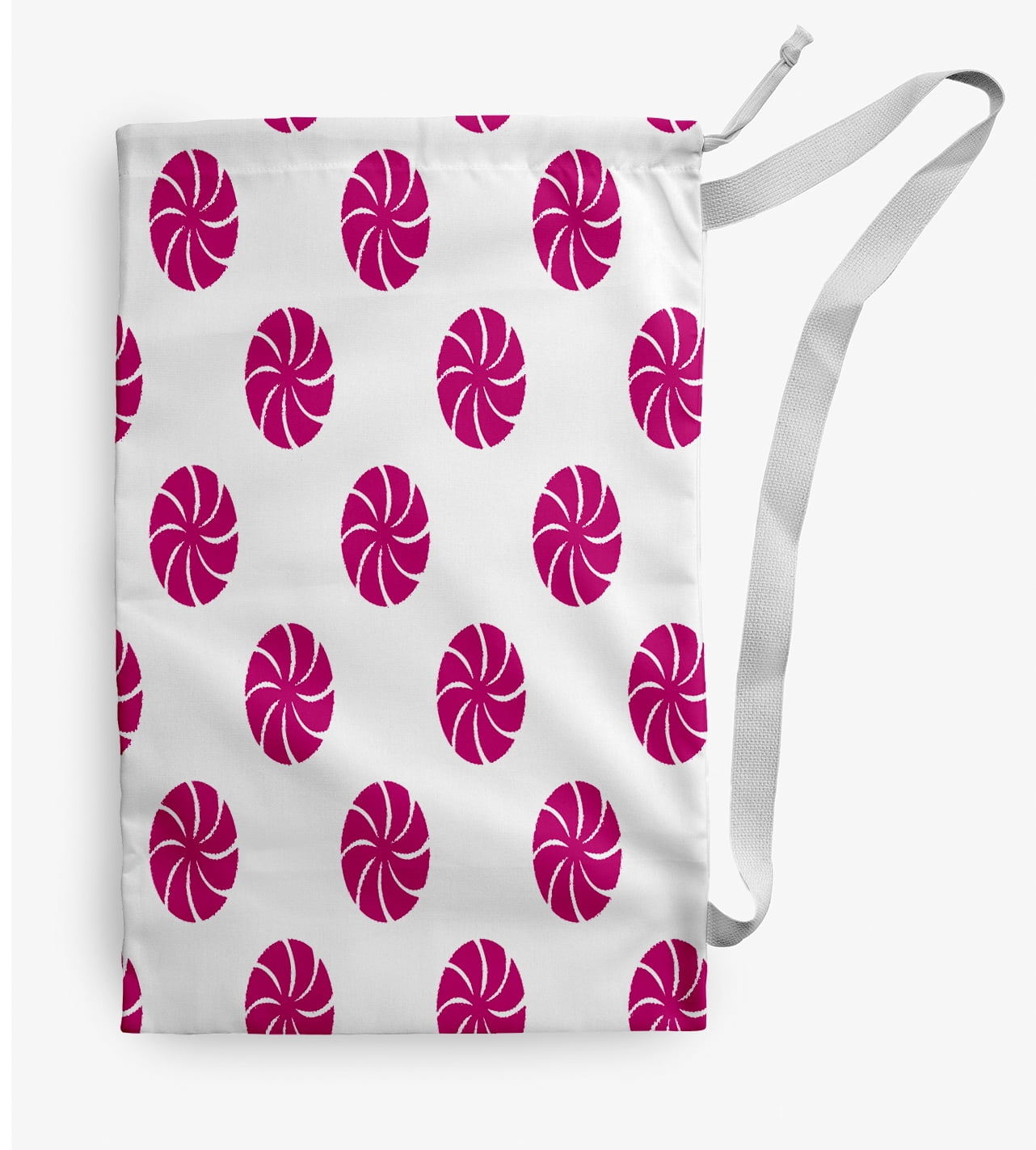 Simply Daisy Whirl of The Season Geometric 28 x 36 in Pink Laundry Bag