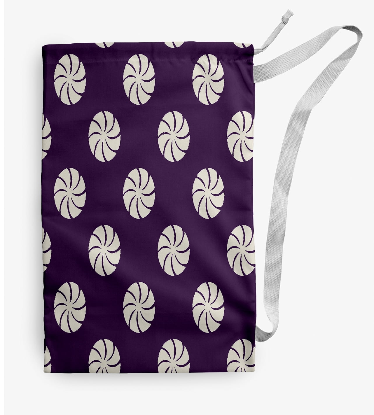 Simply Daisy Whirl of The Season Geometric 28 x 36 in Purple Laundry Bag