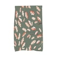 thumbnail image 1 of Simply Daisy Wild Oak Leaves 16 x 25 Inch Dark green Floral Print Kitchen Towel, 1 of 2