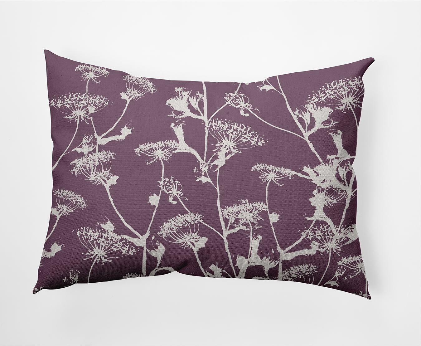Simply Daisy Windy Blossom Outdoor Pillow, Purple/White, 14 in x 20 in