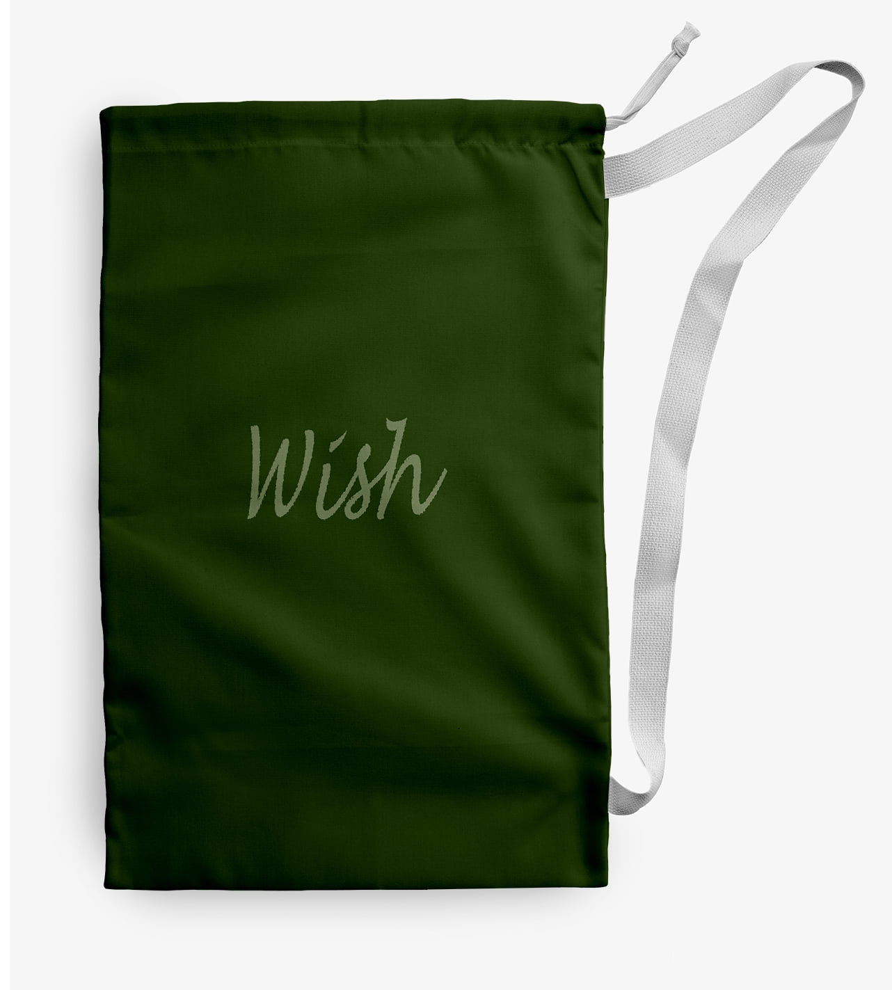 Simply Daisy Wish 18 x 29 in Dark Green Laundry Bag