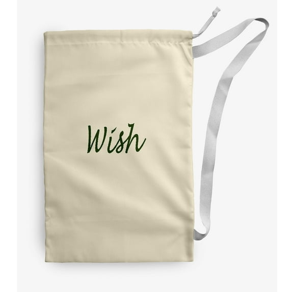 Simply Daisy Wish 18 x 29 in Dark Green Laundry Bag