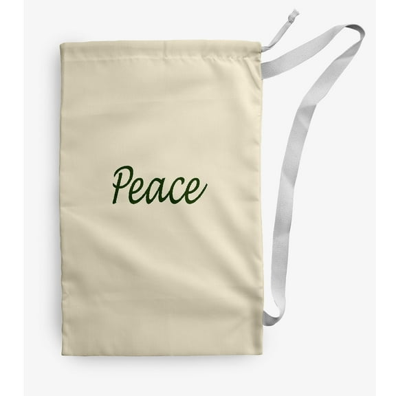 Simply Daisy Wish 28 x 36 in Dark Green Laundry Bag