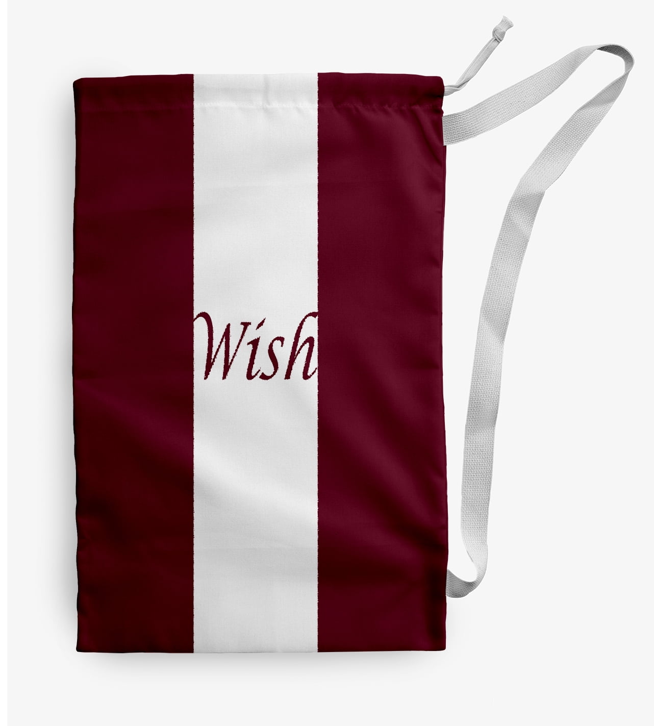 Simply Daisy Wish on a Stripe 28 x 36 in Red Laundry Bag